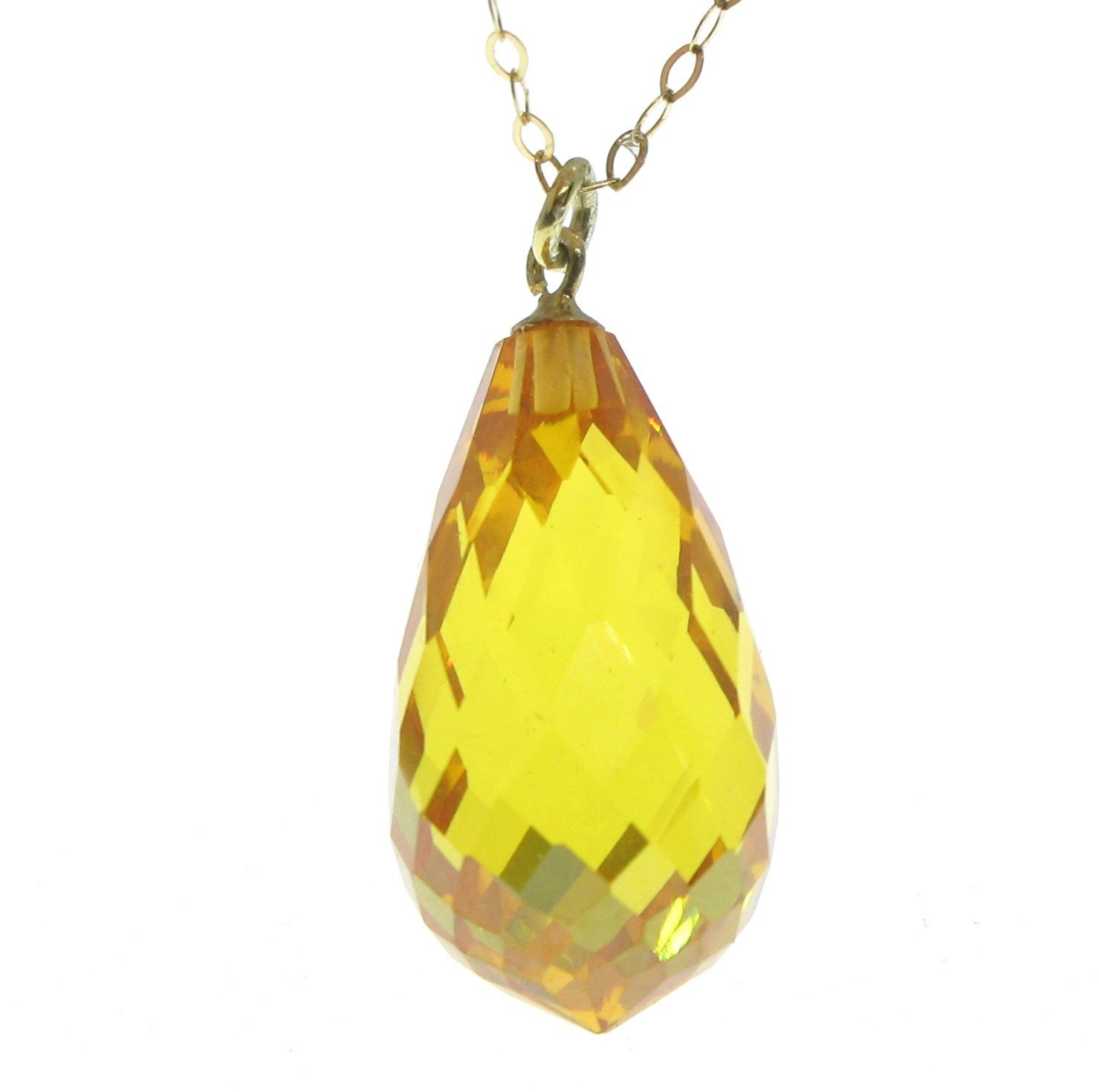 18 karatų geltono aukso vėrinys su pakabučiu, inkrustuotu 40.00 ct lašo formos facetuotu citrinu - Image 8