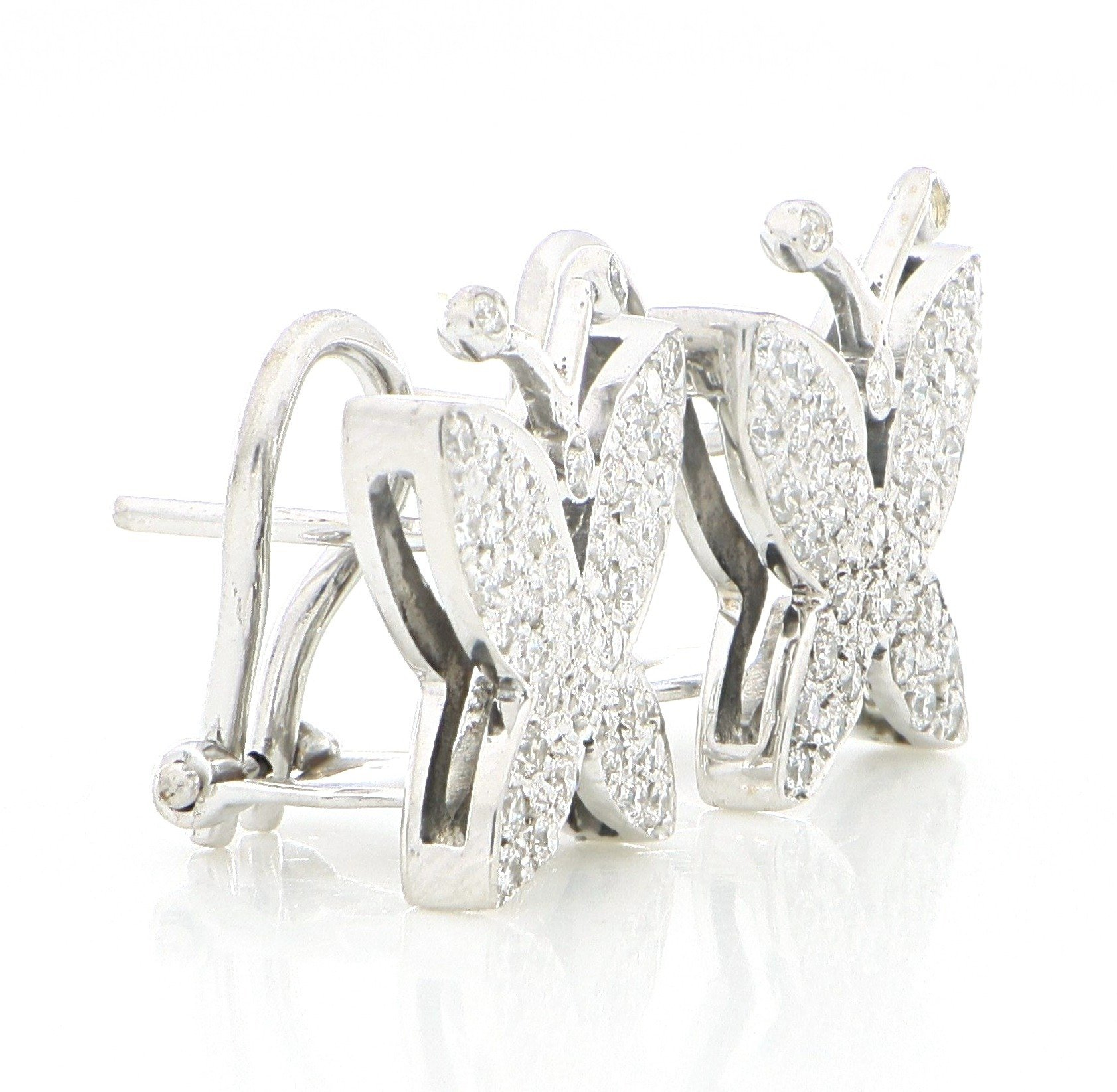 1,60 ct deimantų auskarai "Drugeliai" – 18 karatų baltasis auksas - Image 5