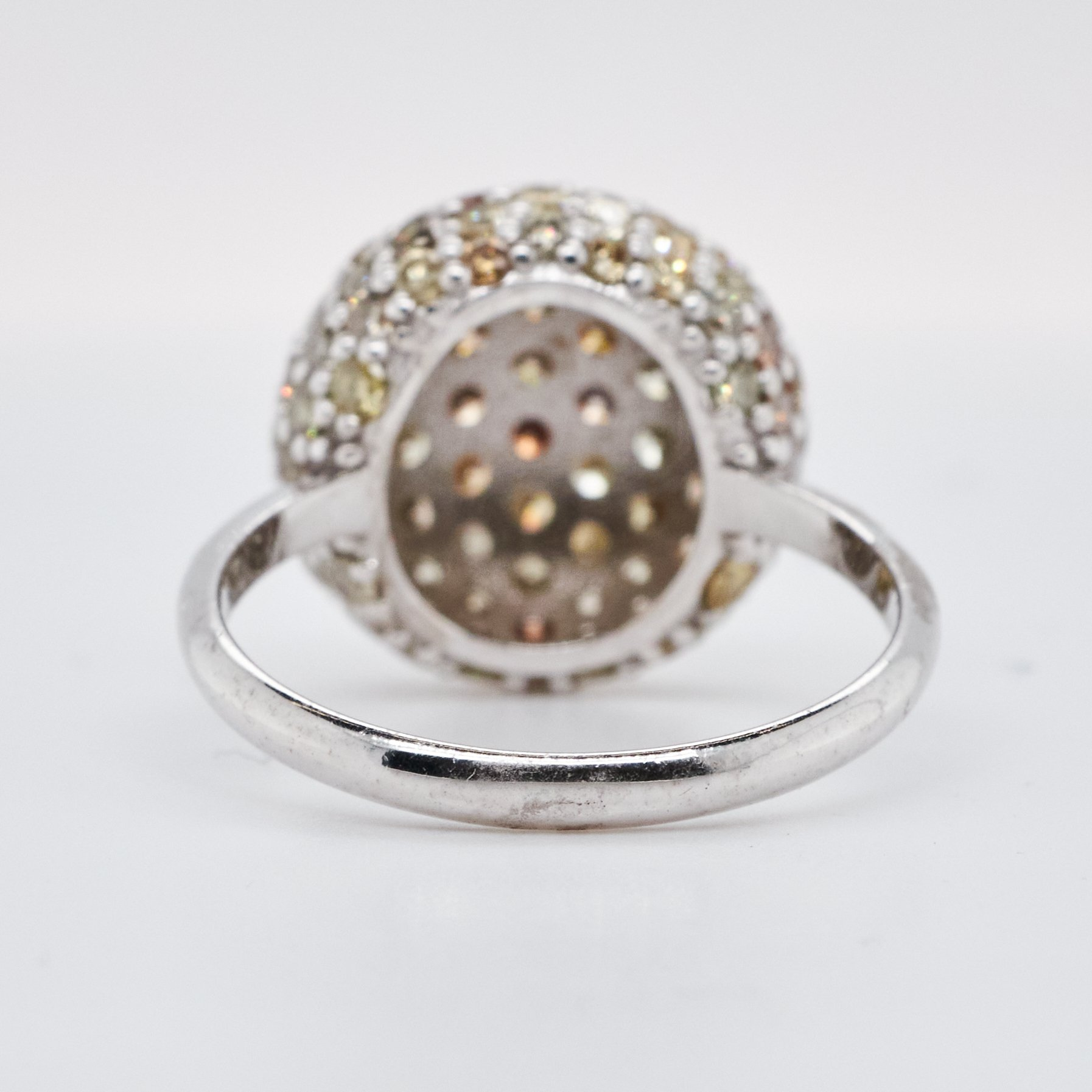 14 kt baltasis auksas su 2,85 ct natūraliais deimantais (Fancy geltonos–rudos spalvos) - Image 5