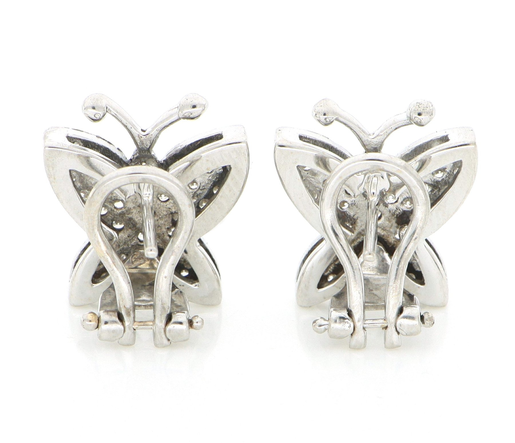 1,60 ct deimantų auskarai "Drugeliai" – 18 karatų baltasis auksas - Image 2