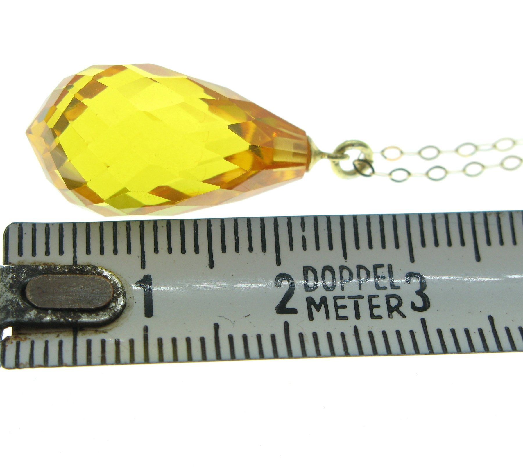 18 karatų geltono aukso vėrinys su pakabučiu, inkrustuotu 40.00 ct lašo formos facetuotu citrinu - Image 6