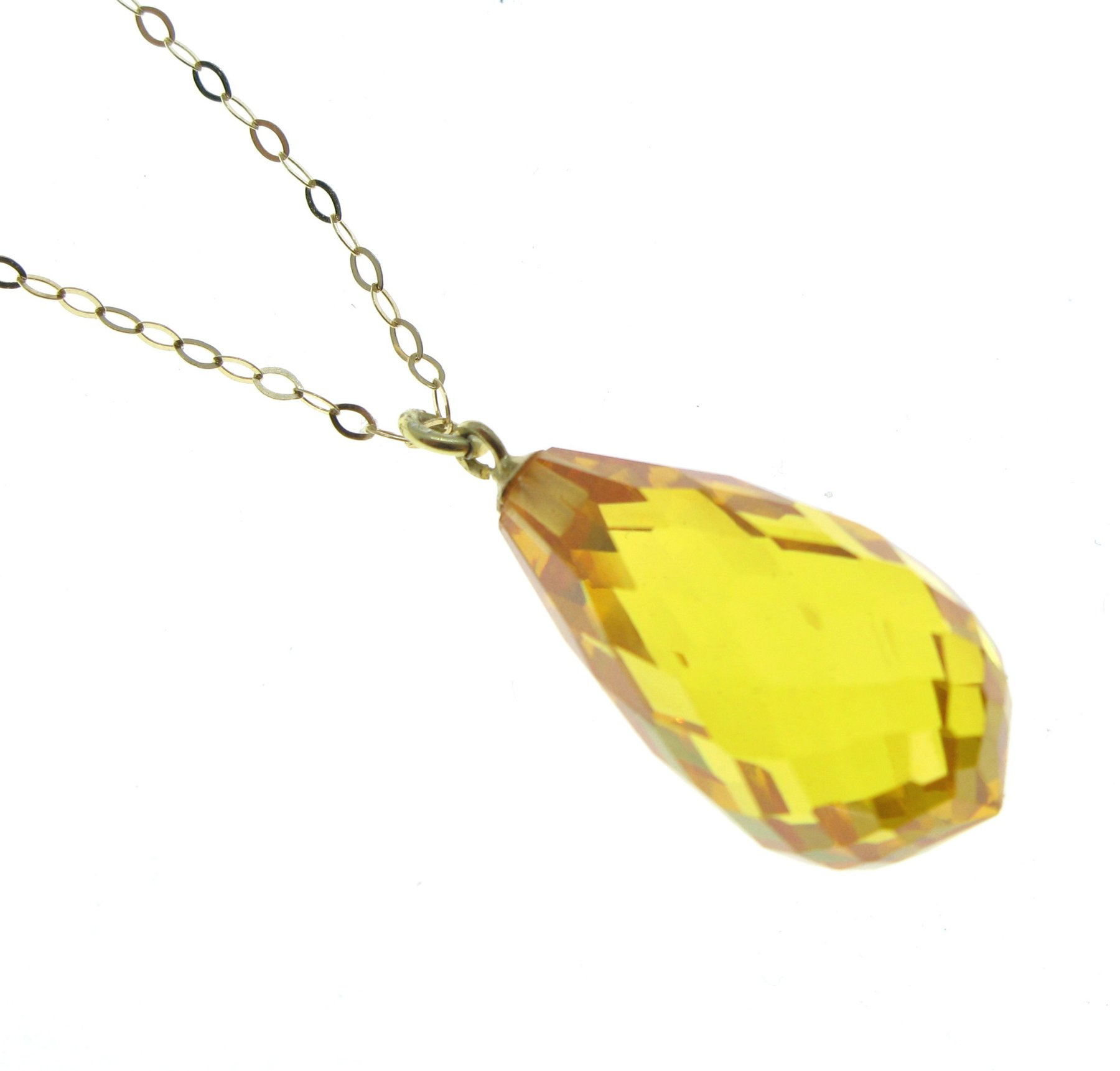 18 karatų geltono aukso vėrinys su pakabučiu, inkrustuotu 40.00 ct lašo formos facetuotu citrinu - Image 7