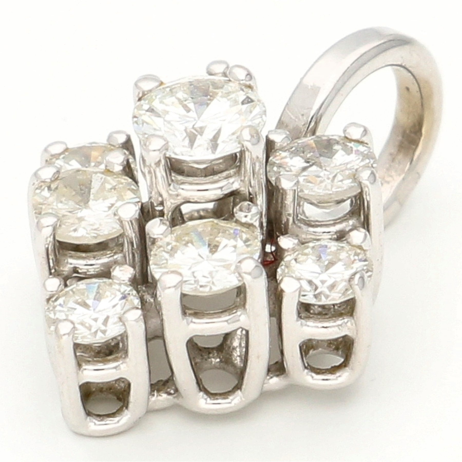 18 karatų baltojo aukso širdelės formos pakabukas su 0,54 ct deimantais - Image 6