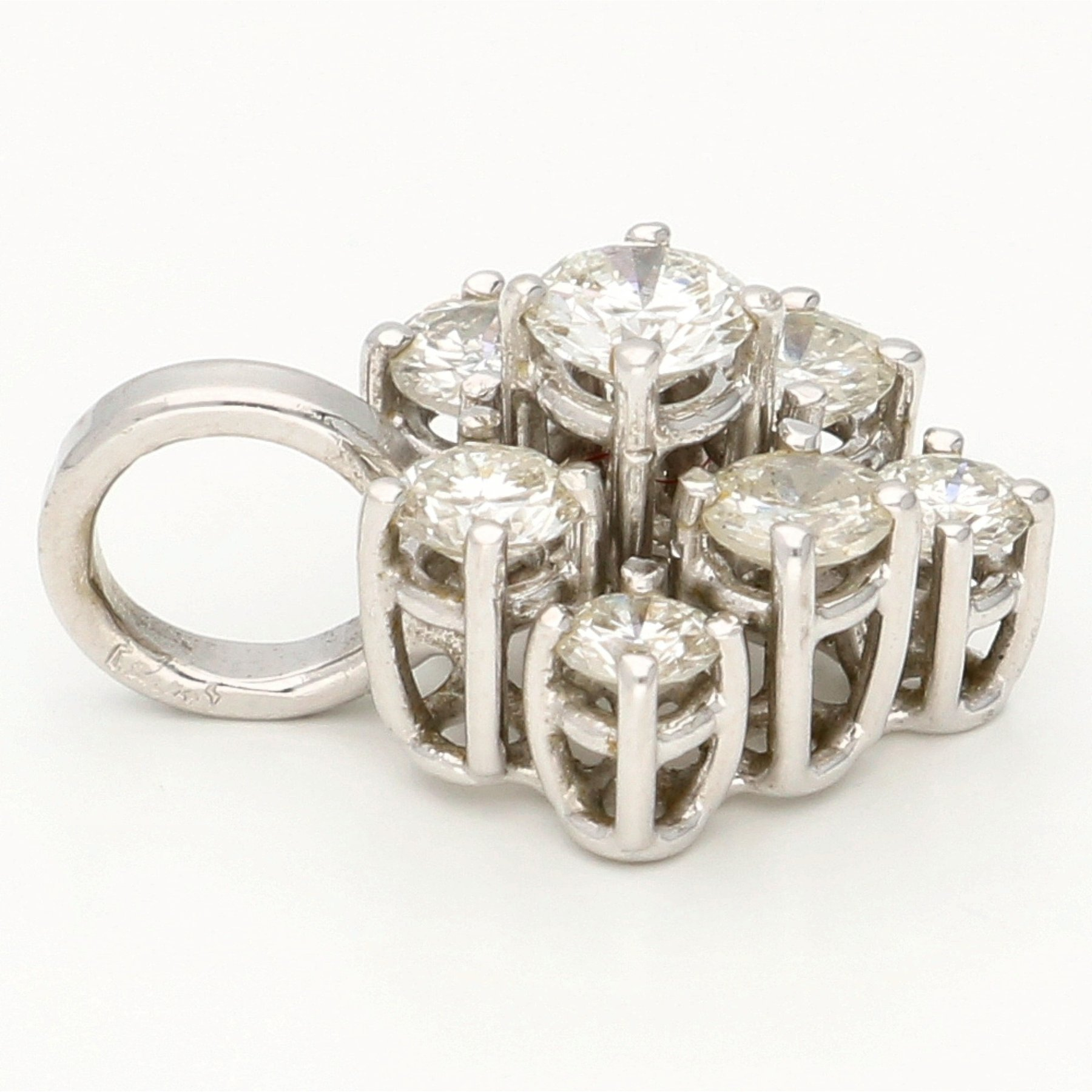 18 karatų baltojo aukso širdelės formos pakabukas su 0,54 ct deimantais - Image 4