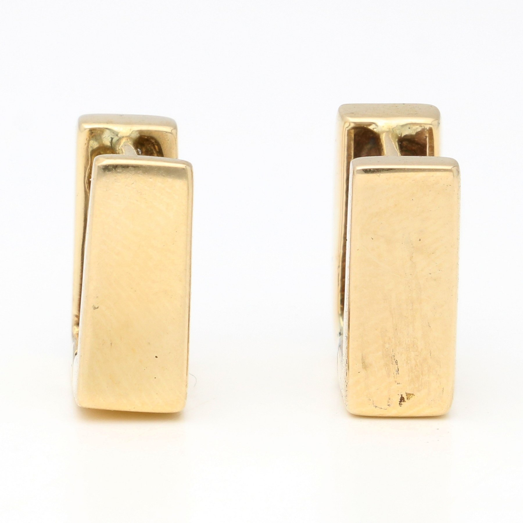 14 karatų dviejų spalvų aukso auskarai su 0,30 ct deimantais (dėvėti) - Image 3