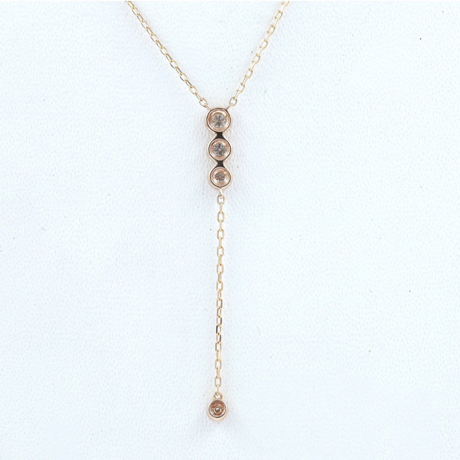Kaklo papuošalas su pakabuku – 18 karatų rožinis auksas – 0,23 ct deimantai - Image 4