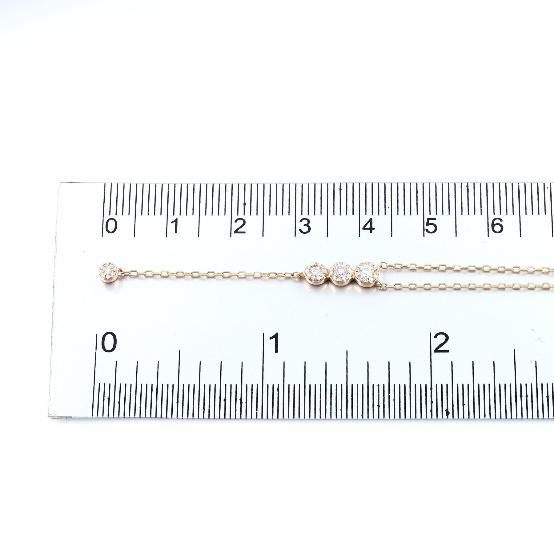 Kaklo papuošalas su pakabuku – 18 karatų rožinis auksas – 0,23 ct deimantai - Image 3