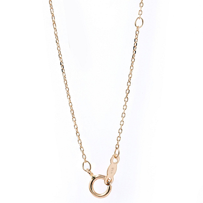 Kaklo papuošalas su pakabuku – 18 karatų rožinis auksas – 0,23 ct deimantai — Deimora papuošalai