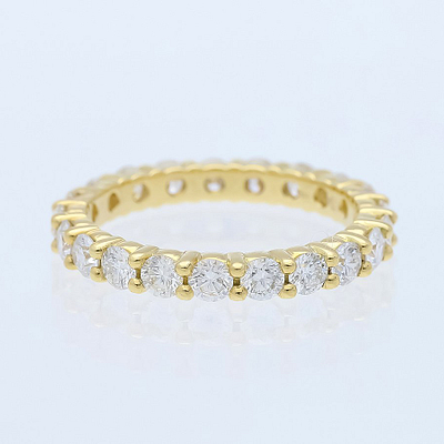 Prabangus 18 kt. geltono aukso žiedas su 1.58 ct natūraliais deimantais