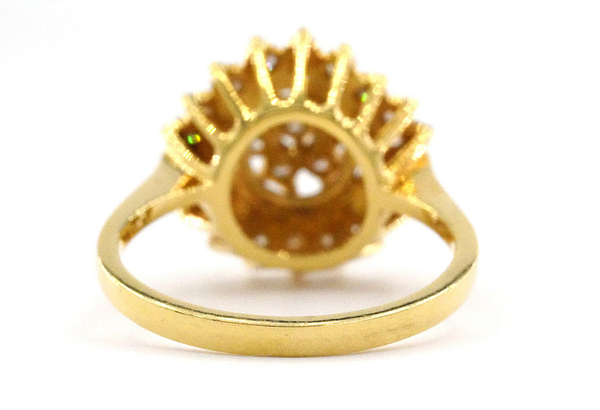 Prabangus ir elegantiškas 18 kt. Geltonojo aukso žiedas su 0.32 ct deimantais - Image 3