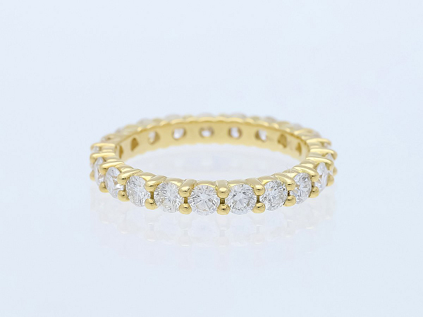 Prabangus 18 kt. geltono aukso žiedas su 1.58 ct natūraliais deimantais