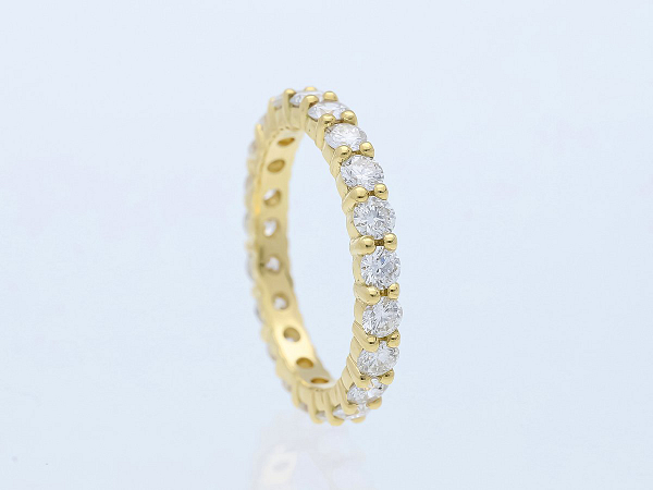 Prabangus 18 kt. geltono aukso žiedas su 1.58 ct natūraliais deimantais - Image 4