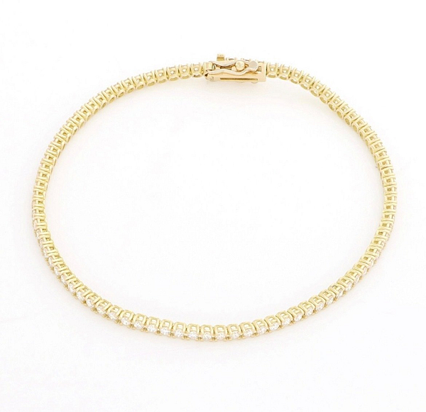 14 kt. Geltonojo aukso Tennis apyrankė su 2.00 ct deimantais - Image 4