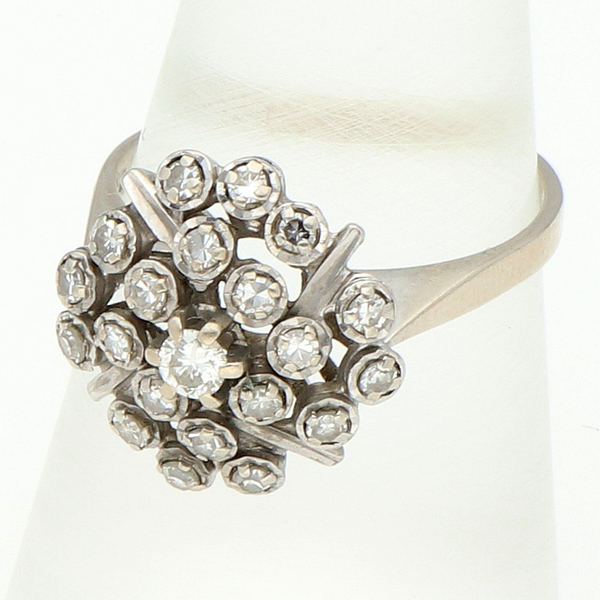 18 kt. Baltasis auksas - Žiedas - 0.25 ct Deimantas - Image 6