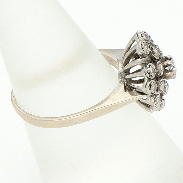 18 kt. Baltasis auksas - Žiedas - 0.25 ct Deimantas - Image 4