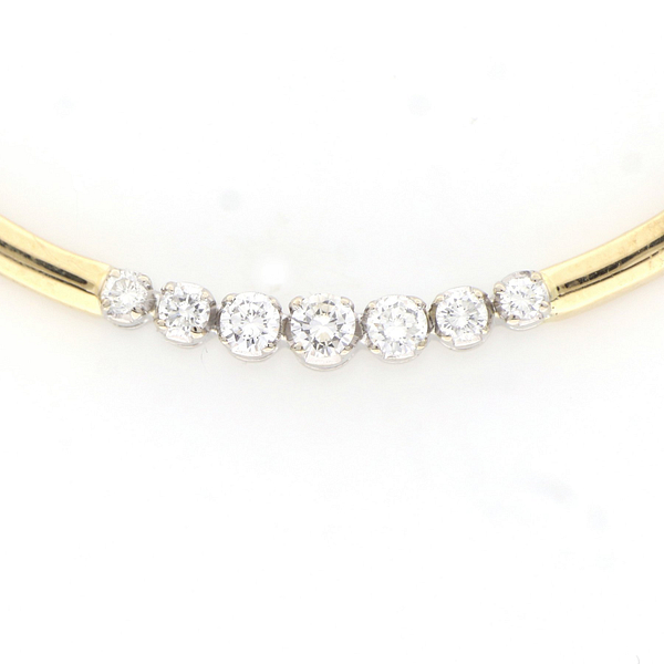 18 kt. Geltono ir balto aukso vėrinys su 0.45 ct natūraliais deimantais - Image 6
