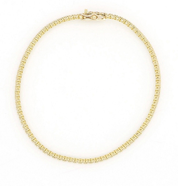 14 kt. Geltonojo aukso Tennis apyrankė su 2.00 ct deimantais - Image 5
