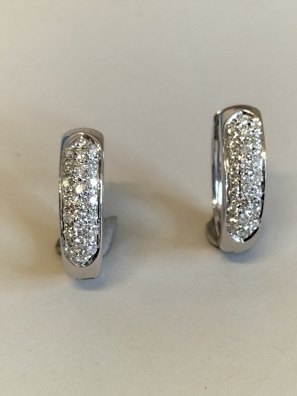 18 kt. Baltojo aukso Auskarai su 0.66 ct Deimantais - Image 9