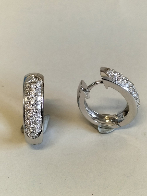 18 kt. Baltojo aukso Auskarai su 0.66 ct Deimantais - Image 8