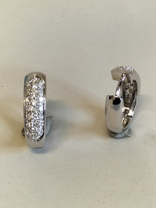 18 kt. Baltojo aukso Auskarai su 0.66 ct Deimantais - Image 7