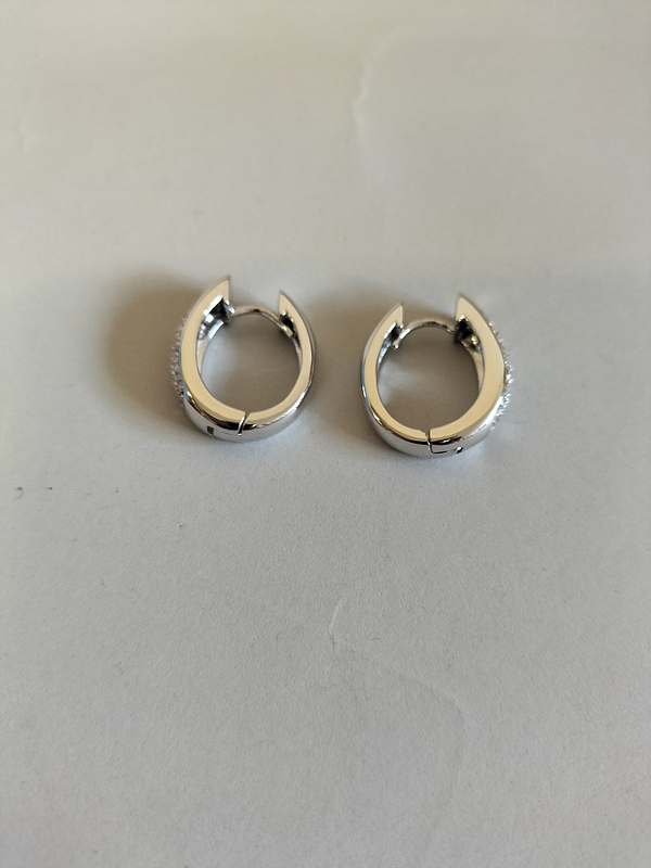 18 kt. Baltojo aukso Auskarai su 0.66 ct Deimantais - Image 5